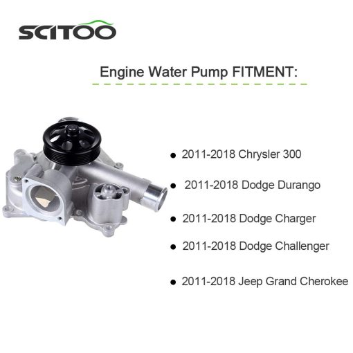 Bomba de agua SCITOO con empaque para Chrysler Dodge Jeep 300 Challenger Charger Durango Grand Cherokee 5.7L 6.4L - Imagen 3