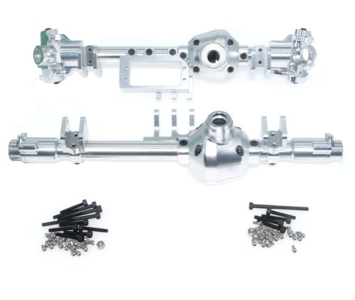 Caja del Eje para Axial RBX10 Ryft 1/10 Rc Crawler Modelo de Coche Carcasa de Eje Delantero y Trasero de Aleacion de Aluminio Accesorio de Metal Upgrade 2Pcs (Plata) - Imagen 2