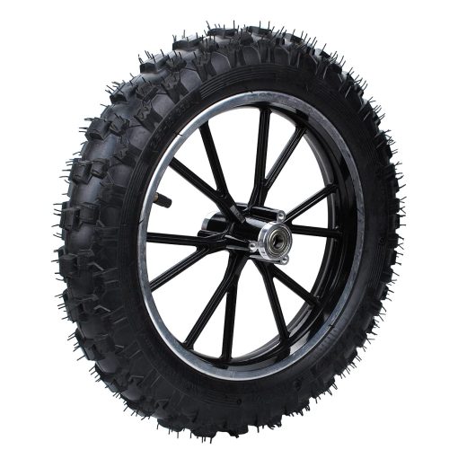 Rim tube tire llanta trasera negra para rueda 2.50-10 + cubo para motocicleta de tierra de 49-50cc Dirt Bike Gas Dirt Bike Pit Bikes Youth Dirt Pitbike Mini piezas de motocicleta - Imagen 3