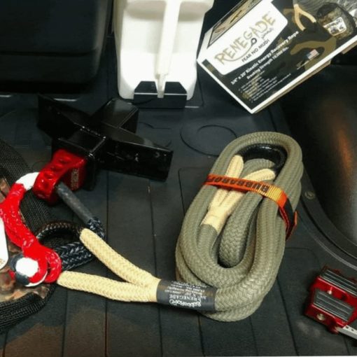 Kit Cinetico Bubba Rope RENEGADE 176655BKG 3/4" x 20" en Tane / Verde para Recuperacion y Remolque de Vehiculos Atascados - Imagen 6