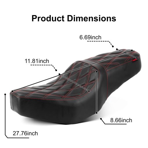 Asiento de una sola pieza para conductor y pasajero con costuras de patron de diamante para Honda Rebel CMX 300 CMX 500 2017 2018 2019 2020 2021 2022 2023 - Imagen 2