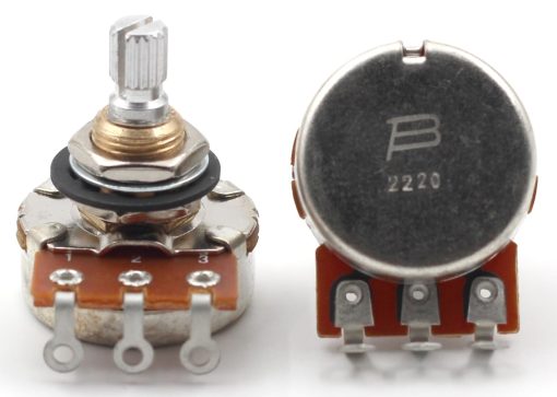 (4x) Potenciometros de audio Bourns 500K SHORT SPLIT Shaft + (2x) Capacitores Orange Drop .022uf - Para Guitarra Electrica - Imagen 2