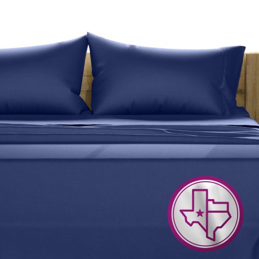 TEXAS LINEN CO. Juego de sabanas King Size de algodon egipcio - 1200 hilos 4 PC Juego de sabanas King Size de algodon egipcio, Juego de sabanas de lujo King Size, Suaves, Frescas, Sabanas de bolsillo profundo, Se ajustan hasta 18" - King Azul Marino