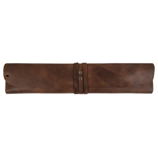 Bolso de Cuero de Grano Completo para Baquetas con Espacio para Llave de Bateria - Marron Bourbon - Imagen 3