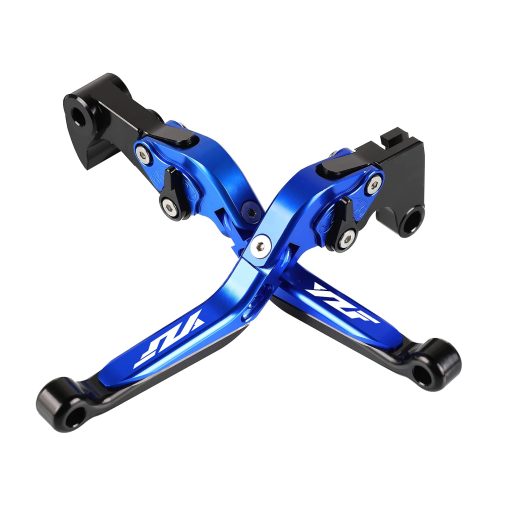 Set de Palancas de Freno y Embrague Plegables y Extensibles CNC para YZF R1 R1M R1S 2015-2020 para YZF R6 2017-2020 Azul y Negro