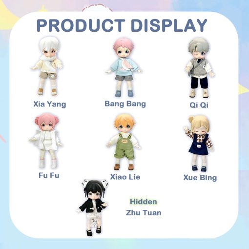 Serie BEEMAI Nagi Kindergarten de 3 piezas (juego de 3 sin repetir) 1/12 MJD Dolls Figuras lindas Coleccionables Regalo de cumpleanos - Imagen 2
