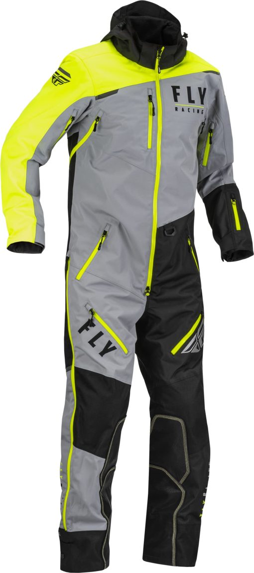 Monosuit Fly Racing 2023 Cobalt Shell (Negro/Gris/Amarillo Fluorescente, Extra Grande)
