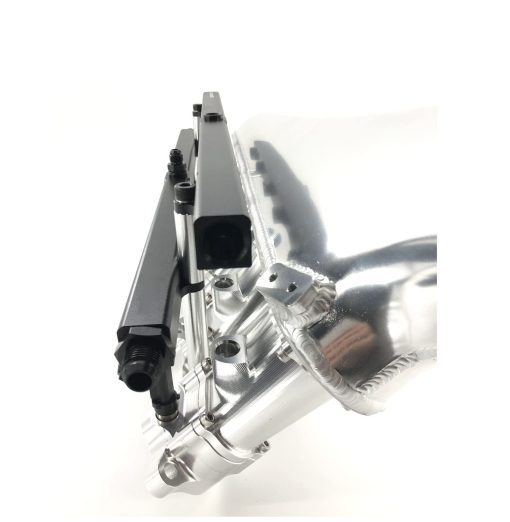 Juego de cuerpo de admision CNC de 2JZ-GTE con riel de combustible y cuerpo de aceleracion plateado de 90 mm 12 inyectores (Plateado) - Imagen 6