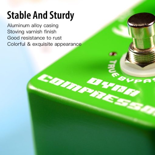 Pedal Compresor JOYO Dynamic Low Noise - Reconstruccion Clasica del Compresor Ross para Guitarra Electrica & Bajo - Bypass Verdadero (JF-10) - Imagen 7