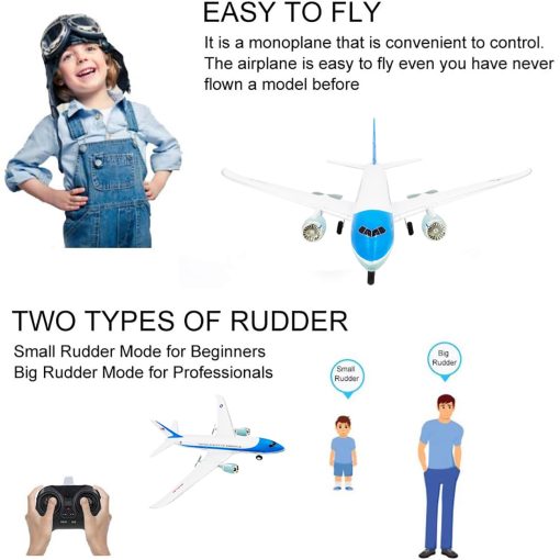 OTTCCTOY RTF Avion RC, Avion 787 dreamliner de Control Remoto 3CH para Interiores y Exteriores con Radio Control 2.4GHz para Niños Niños Principiantes - Imagen 4