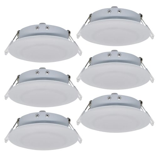 Facon 4.5 pulgadas LED RV Puck Light, DLFST4-008, luces de techo LED empotradas de aluminio completo, luz interior de 12V para RV, autocaravanas, remolques de camping, barcos (paquete de 6)