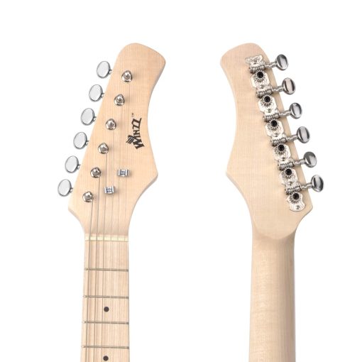 Guitarra Electrica Infantil WINZZ EGM100 de 30 Pulgadas con Kit para Principiantes, Diestro, Blanco - Imagen 4