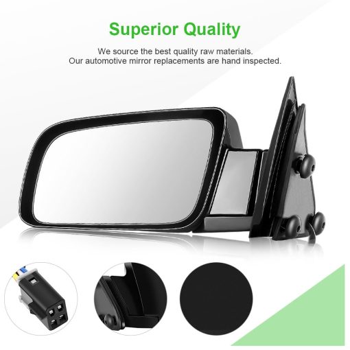Espejos retrovisores laterales SCITOO para Chevy Blazer 1992 1993 1994, Pickup Truck 1988-1999, Suburban 1992-1999, Control de potencia, Plegado manual, Exteriores GM1320122 GM1321122 - Imagen 2