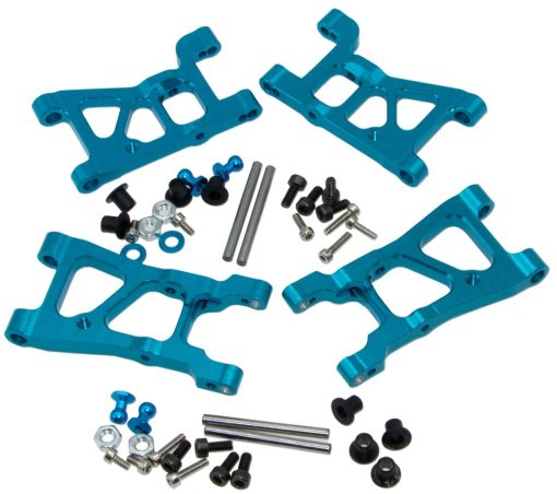 Actualizaciones Compatibles con Tamiya XV01 1/10#XV01-WRCRC Impreza WRX STI 58528 Rc Car Brazo de Suspension Oscilante Soporte de Codigo de Brazo, Copa de Direccion Soporte de Eje Motor Piezas de Aleacion Accesorio(Azul) - Imagen 4
