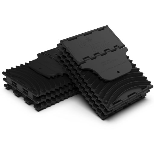 Tablas de traccion GoTreads Regular - Par de tapetes de traccion plegables y compactos para acampar, todoterreno y nivelar vehiculos - Negro