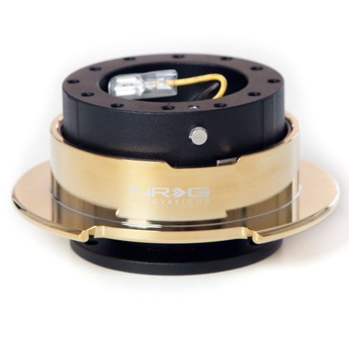 Liberacion rapida del volante NRG Gen 2.5 Cuerpo negro con anillo dorado cromado SRK-250BK-C/GD