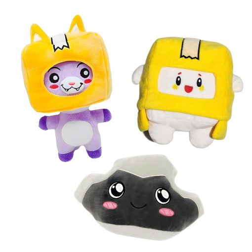 FRSHALOUIS Foxy and Boxy Plush Rocky - Lanky Peluche 3 Piezas Juguetes El Mejor Regalo para Navidad Cumpleanos (Foxy+Boxy+Rocky)