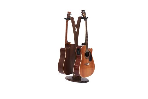 Soporte para Guitarra Acustica y Electrica Ruach GS-1 de Madera - Nogal - Imagen 3