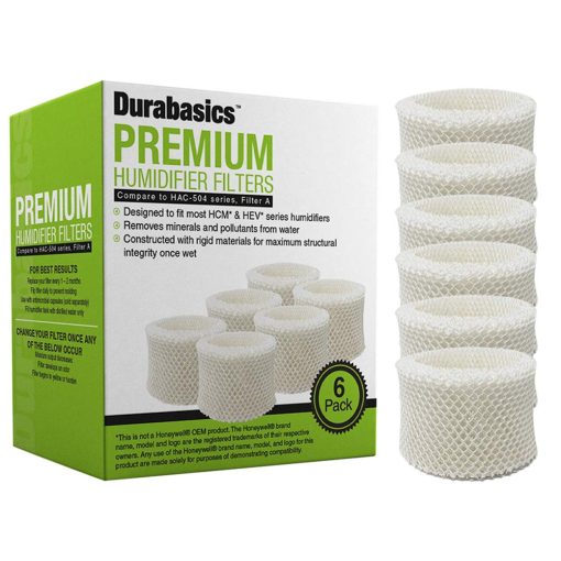 Durabasics 6 Pack Filtro de Repuesto para Humidificador Honeywell HAC-504, HAC-504AW & Filtro A, HCM 350 & Humidificadores de Niebla Fria