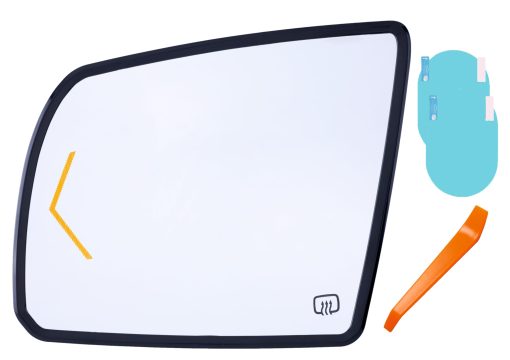 Espejo retrovisor de vidrio del lado del conductor de repuesto compatible con Toyota Tundra 2007-2021, Sequoia 2008-2022, con calefaccion y senal de giro, sin atenuacion automatica, 87906-0C030, 87906-0C031, 87906-0C032