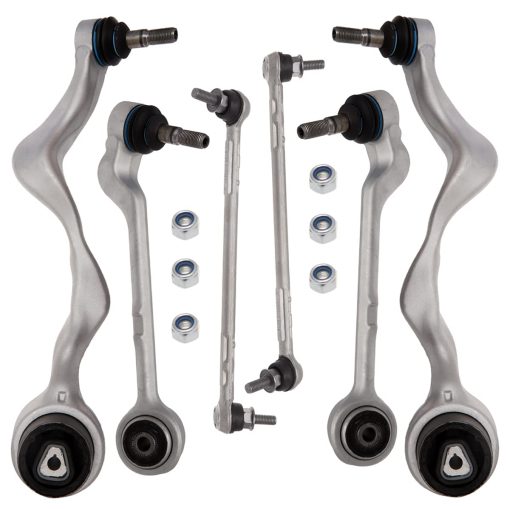 Conjunto de Suspension AUQDD 6Pc (E82 E88 E90 E92 E93) K620127 K620128 K620129 K620130 K750002 K750003 Brazo de Control Inferior Delantero y Junta de Bolas Compatible Con 08-13 BM-W 128i 135i, 06-11 323i, 07-13 328i 335i