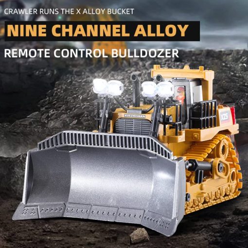 Juguete de Bulldozer RC WEECOC Juguete de Excavadora de Control Remoto Vehiculo de Ingenieria Juguetes de Camion RC para Ninos Navidad Cumpleanos (dorado) - Imagen 2