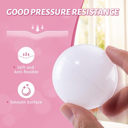 Bolas de Piscina para Ninos, 200 piezas 2.15 Pulgadas Tamano Pequeno Gruesas Bolas de Plastico Suave a Prueba de Agrietamiento Ball Pit Bolas Juguete para Bebes y Ninos con 3 Colores Blanco Rosa Rosa Claro - Imagen 3