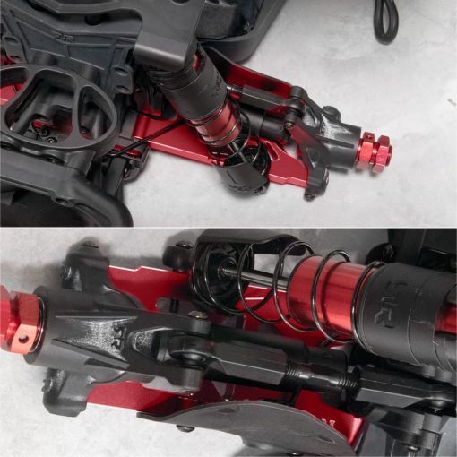 Brazos de suspension delanteros y traseros de aluminio GLOBACT para 1/8 ARRMA MOJAVE 4X4 4S BLX Piezas de actualizacion Reemplazar Arrma ARA330789 ARA330790 (Rojo) - Imagen 6