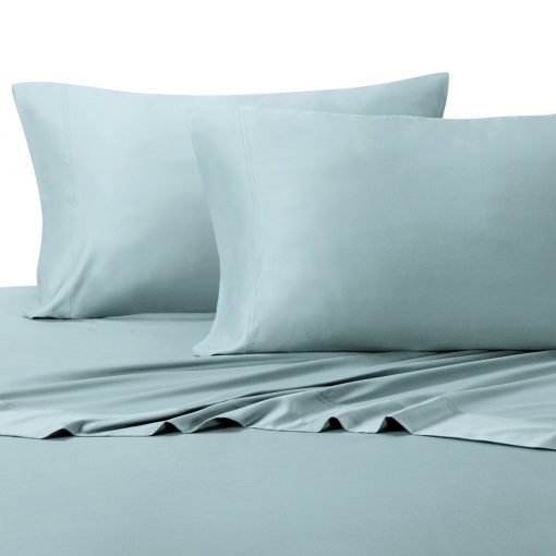 Juego de sabanas de lujo Royal Hotel Bedding de suave sensacion, mezcla de viscosa de bambu y algodon, 100% de lujo, 60% viscosa derivada del bambu y 40% sabanas de algodon, tamano Split-King, azul