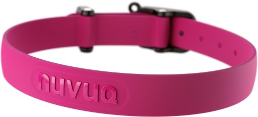 Collar para Perros NUVUQ a Prueba de Agua y Duradero, Comodo, Suave y Ligero Ajustable para Perros Activos (Tamano Mediano, Rosa Frambuesa)