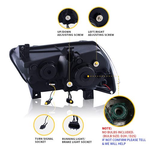 Faros del proyector LED VLAND para Dodge Charger 2011-2014 con lente de doble haz, senales de giro secuenciales, (no sirven para Dodge Charger SE 2012) - Imagen 3