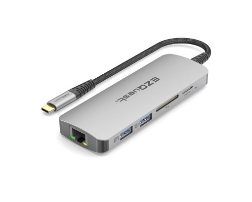 Estacion de acoplamiento de concentrador USB C de EZQuest 10 en 1 con HDMI 4K 60Hz, Ethernet 1 Gbps, 2 puertos USB C Gen 2 de 10 Gbps, 1 puerto USB C PD 3.0, 2 puertos USB A 3.0, Puerto de audio, SD/Micro SD, compatible con ordenadores USB-C - Imagen 2