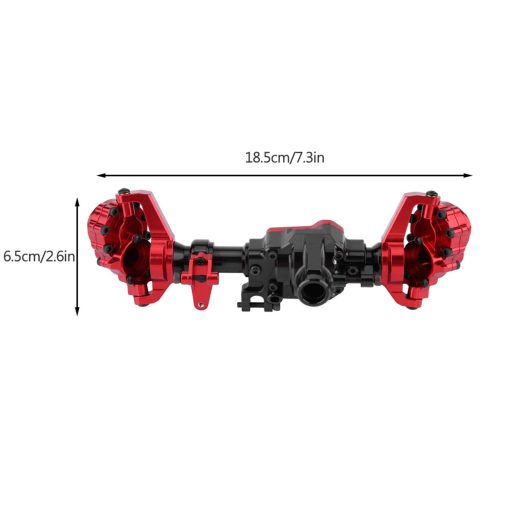 VGEBY1 Portal Axles, Ejes de Portal de Metal Rojo Frontal y Trasero para Coche de RC Crawler Axial Scx10.2, Remolque de Coche 1.9 Crawler Neumaticos 10.3 Eje Delantero de Laton de Actualizacion - Imagen 6