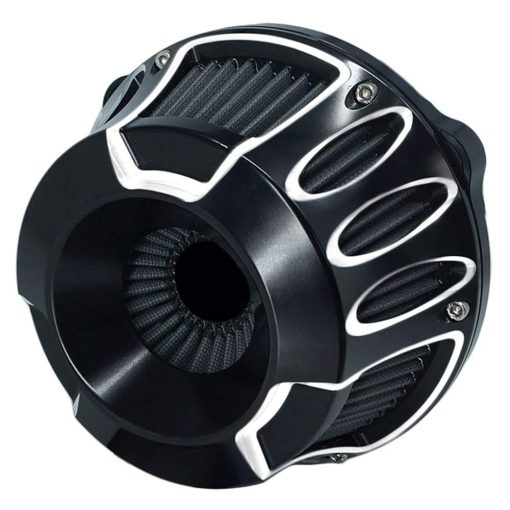 Filtro de admision de aire para motocicleta, limpiador de aire CNC Negro para Harley Touring Street Glide 2008 - 2016 Softail 2016 - 2017 - Ajuste - C - Imagen 4