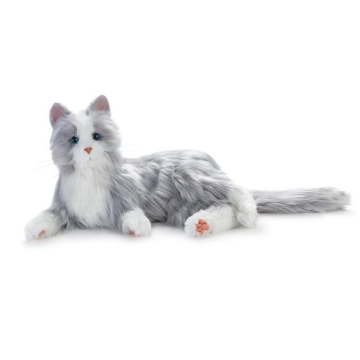 JOY FOR ALL - Gato Plateado con Guantes Blancos - Mascotas de Compañia Interactivas - Realistas y Vivas