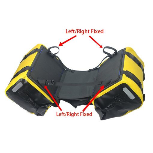 Bolsa Impermeable WILD HEART para Motocicleta, Alforja de 50L, Bolsa de Tanque, Bolsa Lateral para Motor (Amarillo) - Imagen 6