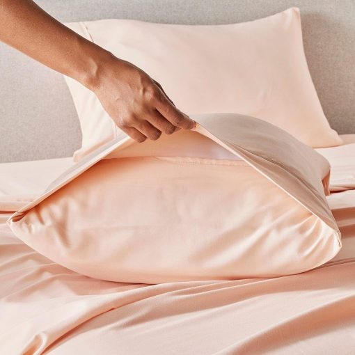Juego de sabanas PeachSkinSheets Zesty Lemon - Nivel de Suavidad de 1500tc - Sabanas extrasuaves para personas que duermen calientes y sufren de sudor nocturno - Tamano Completo - Imagen 7
