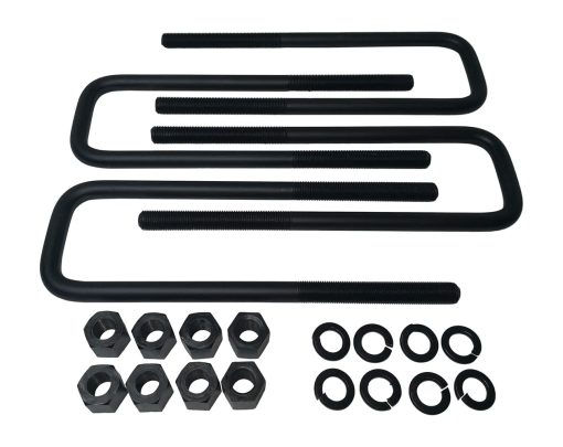 Kit de Elevacion Completo para F-150 2004-2020 [2WD/4WD] 3" Delanteros Espaciadores de Amortiguador de Acero Billet + Bloques de Levantamiento de Acero de 3" Traseros + 12" Pernos en U (Negro) - Imagen 3