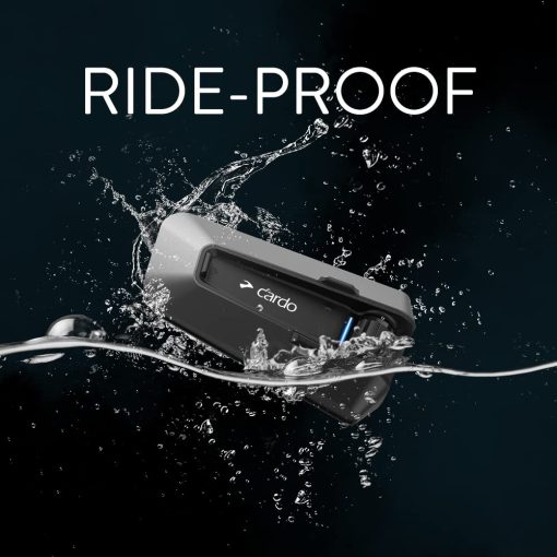 Cardo PACKTALK Edge Sistema de Comunicacion Bluetooth para Motocicleta Cascos Intercomunicador - Paquete Individual, Negro - Imagen 3