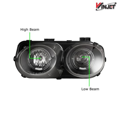 Winjet Compatible con [1994 1995 1996 1997 Acura Integra] Faros Proyectores LED DRL con Halo - Imagen 3