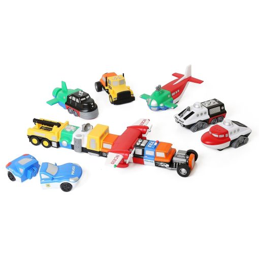 POPULAR PLAYTHINGS Mix or Match Vehicles Green, Juego de Juguetes Magneticos, 21 Piezas - Imagen 2