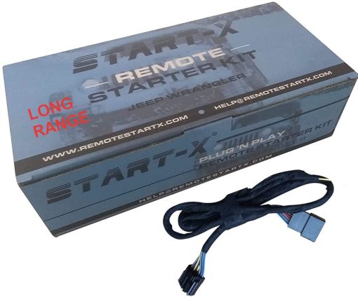 Kit de arranque remoto de largo alcance (2000 pies) Start-X para Jeep Wrangler con llave de arranque 2007-2018 || Plug & Play || 3X Bloqueo para arranque remoto + Largo alcance remoto || Instalacion de 10 minutos