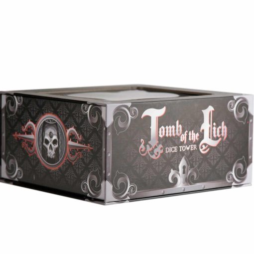 Torre de Dados KING OF CRITS Tomb of The Lich | Torre de Dados de Craneo Tematico de Necromante No-Muerto de Resina Solida para Juegos de Mesa de DND MTG Halloween Escalofriantes - Imagen 4