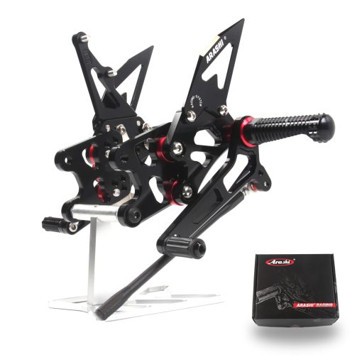 Arashi (Version 2.0) Rearsets para Suzuki GSXR 1000 2007 2008 Accesorios de Motocicleta Reposapies Ajustables Pernos de Pie Traseros GSX-R 1000 GSX-R1000 GSXR1000 Negro 07 08