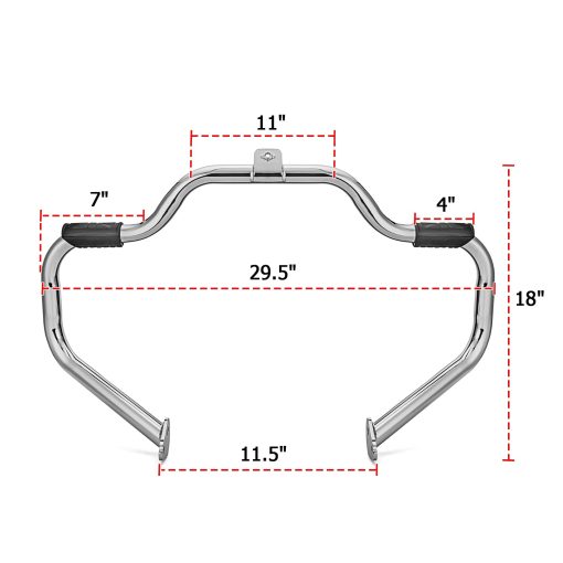 Mofun Defensa de Motor Highway Crash Bar Cromada Compatible con Harley Touring Road King Electra Glide Street Glide 1997-2008 - Imagen 2