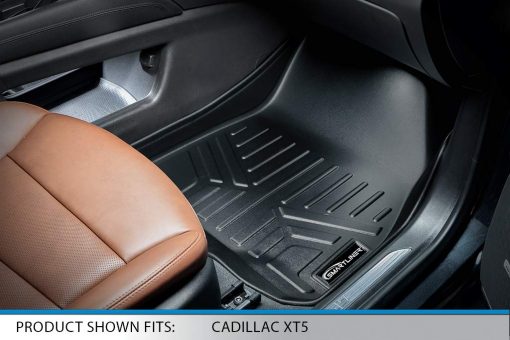 Juego de tapetes SMARTLINER a la medida para primera fila en negro para Cadillac XT5 2017-2022 - Imagen 3