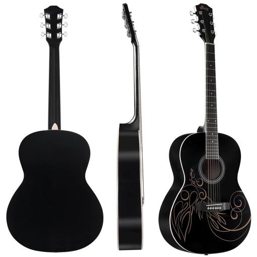 Guitarra Acustica Concert WINZZ AF227A de 39 Pulgadas con Kit Completo, Diseno de Vid Delicado - Imagen 3
