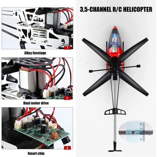 Aircraft Drone Grandes Radio Control Helicoptero RC Cargando Electrico Avioneta Drone Exterior Avion Padre Ninos Hijos Regalos Cumpleanos(2 Baterias) - Imagen 4