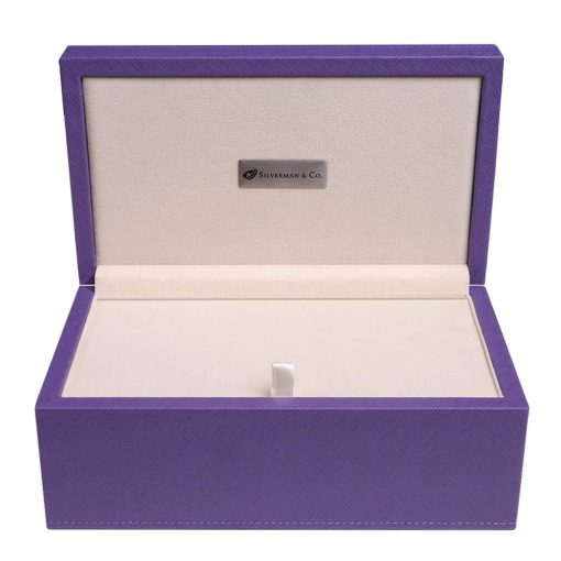 Set de Domino Grande Doble 9 de Silverman & Co. - Estuche Morado - Imagen 3