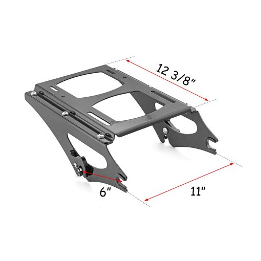 WeiSen Portaequipajes Trasero Desmontable para Harley Touring Road King Electra Road Street Glide 2009-2013 Negro Brillante - Imagen 2